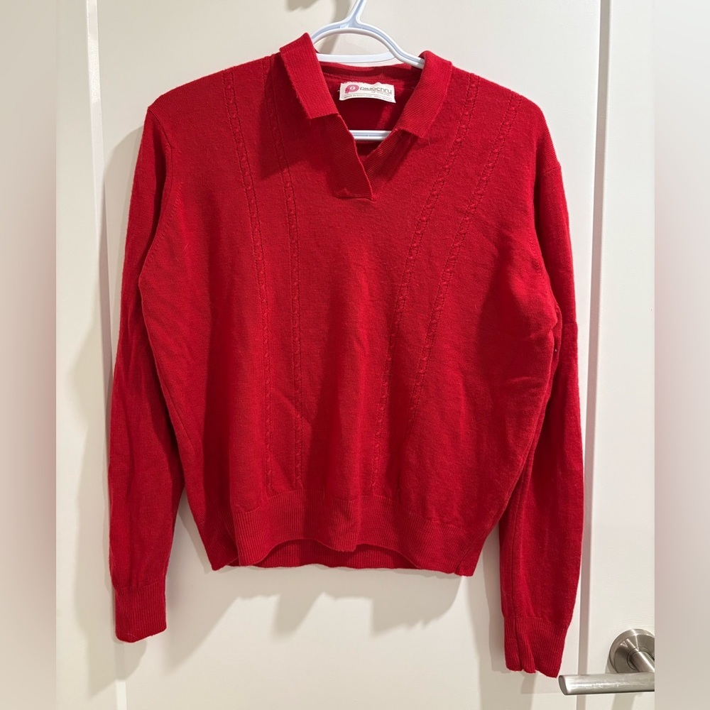 Pure Wool Vintage Red Women's Sweater